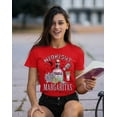 thumbnail image 2 of Midnight Margarita Cocktail Halloween Night Fun Drinks Women's T-shirt, XL, Red, 2 of 6