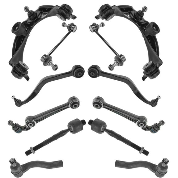 TRQ 12pc Steering Suspension Kit Control Arms Ball Joints Tie Rods End Links PSA65065 Fits select: 2009-2012 LINCOLN MKZ, 2011-2012 FORD FUSION