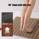 thumbnail image 5 of Absorbent Non Slip Bathroom Floor Mat | Linen Entrance Rug | Quick Dry Machine Washable | Soft Comfortable Texture | Decorative Pattern | Gray or Brown | 23.62x15.74 Inches, 5 of 6
