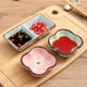 thumbnail image 5 of 1 pieza de plato de salsa de cerámica blanca de Japanese Creations, condimento de cocina, vinagre, platos pequeños de varios platos, plato de cena de polígono de amor, 5 of 5