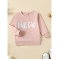 thumbnail image 2 of SUNSIOM Matching Brother Sister Outfits Toddler Baby Fall Sweatshirt Letter Print Long Sleeve Round Neck Pullover, 2 of 6