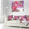 thumbnail image 3 of Designart Red Orchid with Sea - Floral Throw Pillow - 16x16, 3 of 5