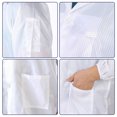 thumbnail image 5 of Overoles antiestáticos unisex ESD abrigo de laboratorio con botones y solapa S Blanco, 5 of 5