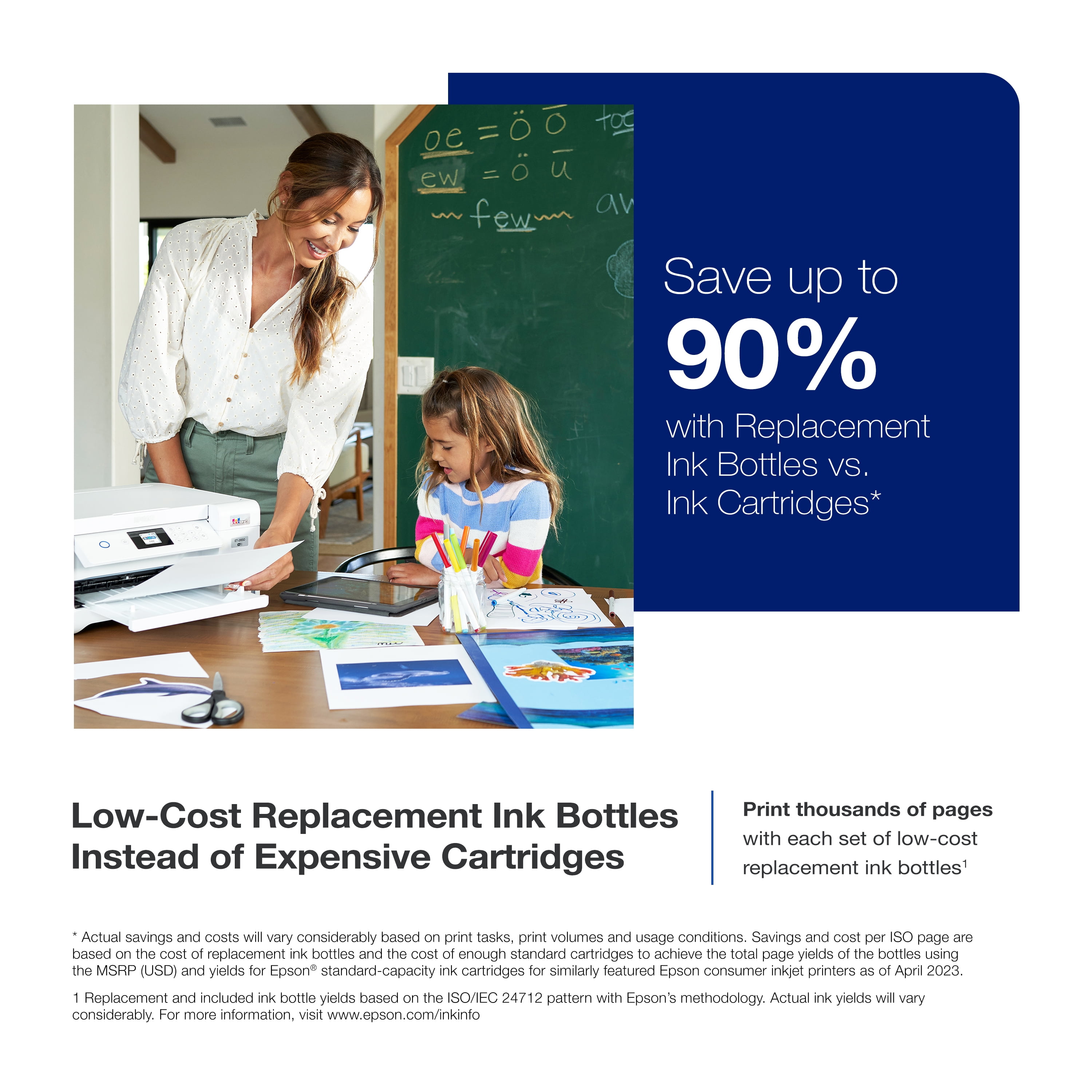 Epson EcoTank ET-2850 Wireless Color All-in-One Cartridge-Free Supertank Printer with Scan, Copy and Auto 2-Sided Printing - White