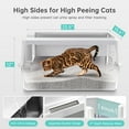 thumbnail image 4 of Enclosed Stainless Steel Cat Litter Box with Lid, XL Extra Large Litter Box for Big Cats, Metal Litter Pan High Sided, Never Absorbs Odors, Anti-Urine Leakage, Easy Cleaning, Include Scoop, 4 of 7