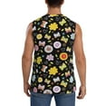 thumbnail image 4 of Uemuo Flower Butterfly Pattern Men's Sleeveless T-Shirt,Muscle Athletic Tank Top, Moisture-wicking Quick-dry Breathable Classic Tee Top for Gym Run Outdoor Sports-XX-Large, 4 of 8