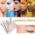 thumbnail image 2 of Set de brochas de maquillaje HUOGUO Purple Betel Gold 12 pinceles, 2 of 5