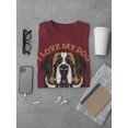 thumbnail image 3 of I Love My Dog T-Shirt Men -Image by Shutterstock, Male x-Large, 3 of 4