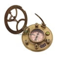 thumbnail image 3 of Rii Brand Antique Color Brass Magnetic Sundial Clock & Compass with Wooden Box, 3 of 6