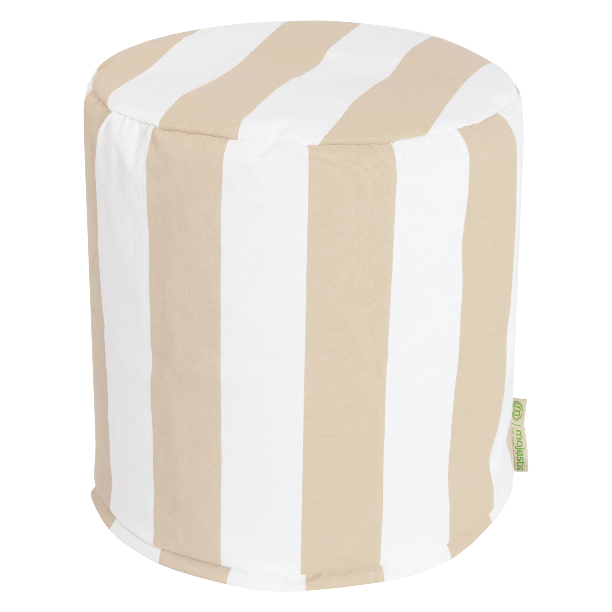 Majestic Home Goods Vertical Stripe Indoor Outdoor Ottoman Pouf