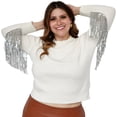 thumbnail image 3 of Suéter con barbitas Roman Fashion Tallas Extras 2023 Blanco Unitalla, 3 of 6