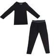 thumbnail image 2 of EVERYDAY KIDS Boys Black Thermal Top and Bottom Underwear Set, 2 of 7