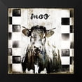 thumbnail image 2 of Sommers, Mindy 20x20 Black Modern Framed Museum Art Print Titled - Moo, 2 of 5