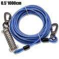 thumbnail image 2 of Long Dog Lead for Large Dogs - Tie Out Cable Blue 6mm x 32ft, 2 of 5