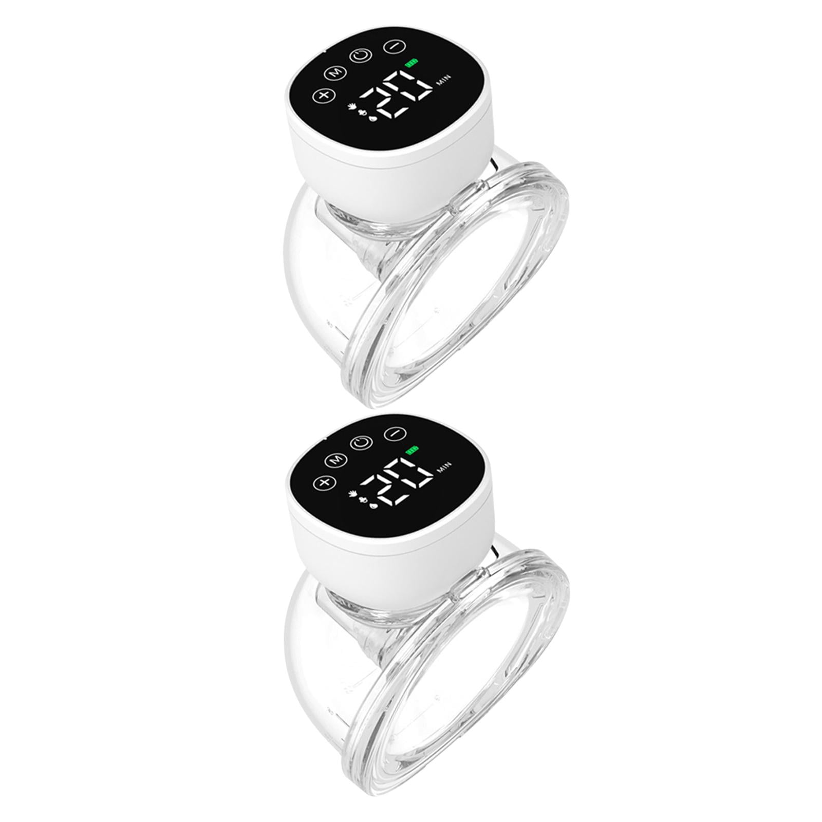 LeeQinersw Portable Milk Pump, Breastfeeding Pump, Strong Suction, Smart Display, Automatic Black 2pcs