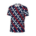 thumbnail image 6 of Wukai Patriotic Star Print Men's Short-Sleeved Mesh T-Shirt,Quick-Dry Short Sleeve Workout T-Shirt-X-Small, 6 of 8