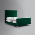 thumbnail image 5 of Posh Living Alex Velvet Upholstered Platform Queen Bed in Hunter Green, 5 of 8