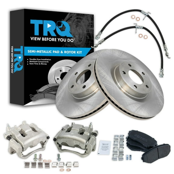 TRQ Front Brake Pad & Rotor Kit BKA29409 Fits Select 2007-2009 Ford Edge , 2007-2008 Lincoln MKX