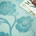 thumbnail image 7 of VOGOL Blue Jacquard Waterfall Valance Curtain, Beaded Tassel Floral Sheer Drapery, 43x39 Inches, Fresh Coastal Window Decor, 7 of 7