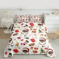 thumbnail image 2 of Homewish Kawaii Santa Claus 2pcs Bedding Comforter Set for Boys Girls,Merry Christmas Twin Comforter Sets,Xmas Gingerbread Man Breathable Bedding Set,Breathable Home Decor,Reversible, 2 of 8