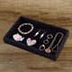 thumbnail image 4 of Bandeja de joyería de terciopelo negro apilable, expositor de joyas con cajón extraíble, organizador de cosméticos y almacenamiento para joyas., 4 of 7