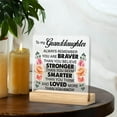 thumbnail image 7 of Granddaughter Gift From Grandpa Grandma, Granddaughter Gift Ideas, Inspirational Gifts for Granddaughter, Granddaughter Acrylic Desk Plaque Sign Keepsake (with Wooden Stand), 7 of 7