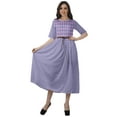 thumbnail image 2 of Moomaya Robe Midi Imprimée pour Femmes Manches Courtes Décontractée pour le Travail, 2 of 4