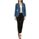 thumbnail image 2 of BLAZER DE JEANS CHIC PARA MUJER CON SOLAPA Y MANGAS LARGAS, COLOR DENIM AZUL L, 2 of 7