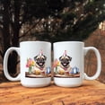 thumbnail image 3 of Happy Mother's Day Pug with Sweets and Flowers at a Picnic Mug Dog Lover Gifts Coffee Tea Cup - 13005, 3 of 4