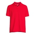 thumbnail image 3 of Wonder Nation Young Mens School Uniform Short Sleeve Pique Polo Shirt, Sizes S-XL, 3 of 5