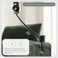 thumbnail image 3 of Accent Chair, Single Sofa, Chaise Lounge with Oversized Storage Ottoman and Adjustable Phone Holder, Chenille Armchair with Pillow Armrests and Side Pockets, for Living Room, Green, 3 of 6