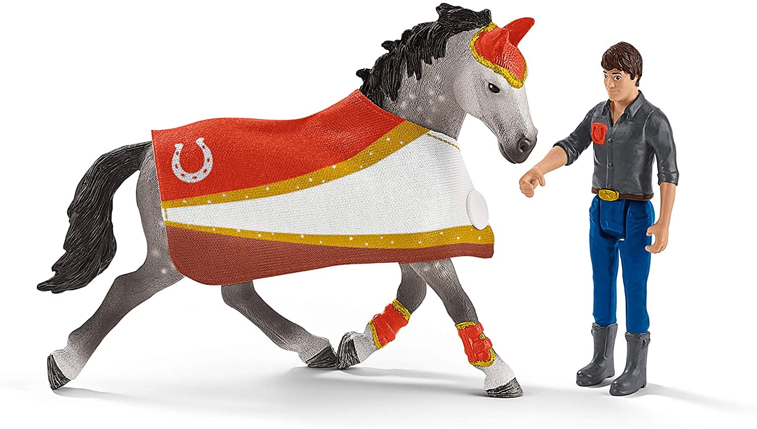 Schleich - Horse Club: Lakeside Mia's Vaulting Set Toy Figurine Playset , 18 Pcs
