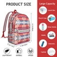thumbnail image 5 of Unisex Boho Style Backpack, Bohemian Print Zipper Bag with Front Pocket, Lightweight Rucksack for School University Work Commute Vacation, Perfect Gift Choice, 5 of 5