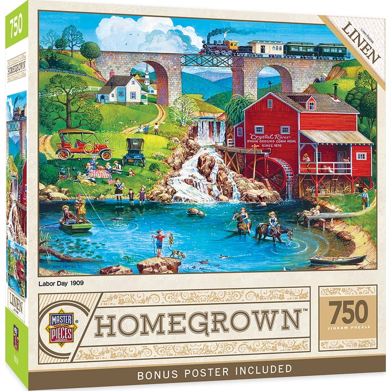 MasterPieces Homegrown Labor Day 1909 750 Piece Folk Art Puzzle by