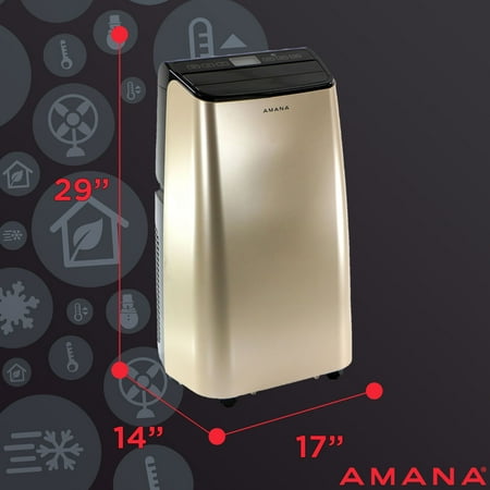 Amana - 450 Sq. Ft. Portable Air Conditioner - Gold/Black