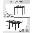 thumbnail image 7 of Emorefun Outdoor Expandable Dining Table, 31.5"-63" Rectangular Dining Table for 4-6 Person, Dark Gray, 7 of 7