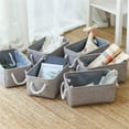 thumbnail image 5 of PHOGARY 2 Pack Storage Bins for Shelves, 12.2x8.3x6.3inch Storage Baskets for Organizing, Fabric Storage Cubes Closet Organizer for Home Nursery Gift Decorative, Grey, 5 of 8