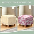 thumbnail image 6 of SCRAWLGOD Pink Butterfly Pattern Ottoman Slipcover Square Machine Washable Stretch Storage Ottoman Covers Removable Footrest Stool Cover Protector for Dogs Pets, 6 of 7
