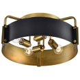 thumbnail image 4 of Nuvo Lighting Altos 4 Light Semi Flush - Matte Black and Natural Brass Finish, 4 of 14
