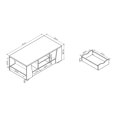 thumbnail image 4 of Furniture of America Table Basse Milly en Bois à Rangement Multiple en Espresso, 4 of 6