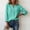 *Mint Green, variant on ClodeEU Women's Spring Summer Linen Blend V Neck Long Sleeve Button Blouse Hot Pink,Womens Plus XL