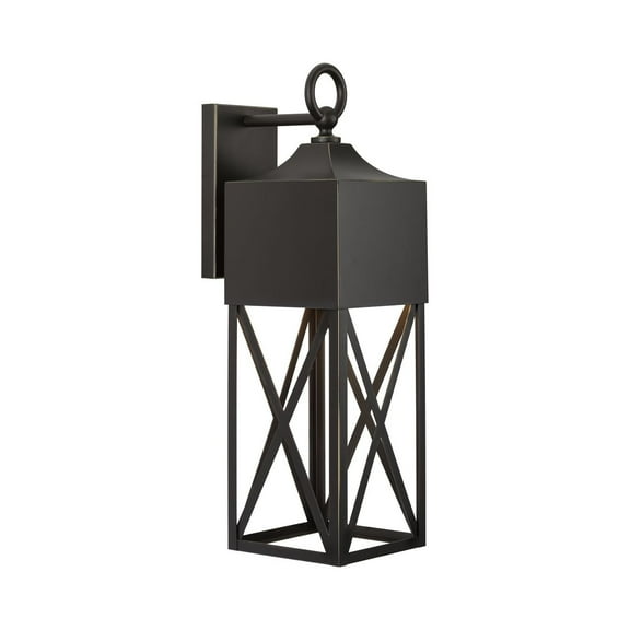 Birkdale Collection One-Light Modern Farmhouse Antique Bronze Outdoor Wall Lantern