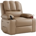 thumbnail image 2 of 22'' Massage Recliner Chair for Adults with Heat and Massage, Manual PU Leather Recliner with Cup Holders and Side Pockets Colors Available, 2 of 8