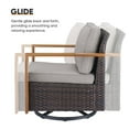 thumbnail image 6 of PARKWELL 5 Piece Patio Fire Pit Sets,All-Weather Conversation Set with 4 Swivel Glider Chair and 30" Fire Pit Table,Outdoor Patio Seating Furniture Set for Backyard Gatherings, Brown/Gray, 6 of 10