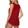 thumbnail image 2 of Women's Summer Sleeveless Button Up Casual Loose Tank Shirts Blouses, 2 of 3