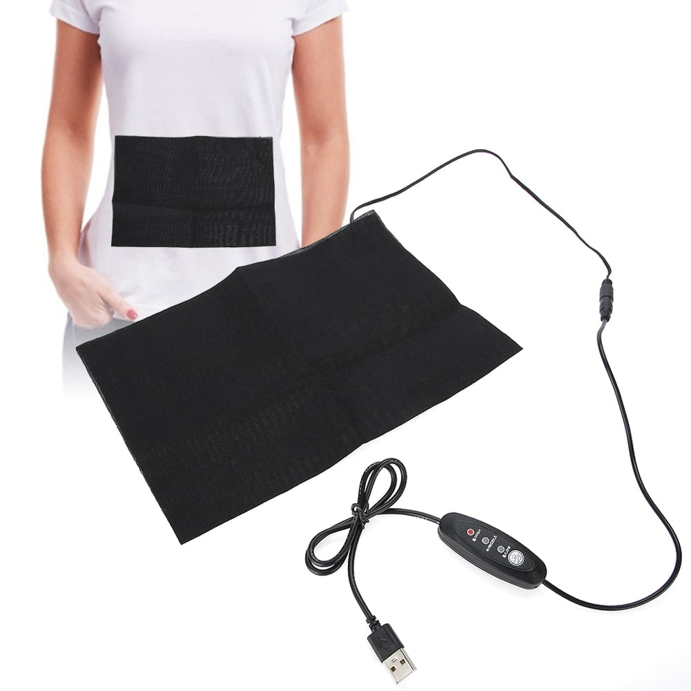 Tebru Heating Pad, Belly Warming Pad,Electric USB Charging Cloth Heater Heating Pad Waist Belly