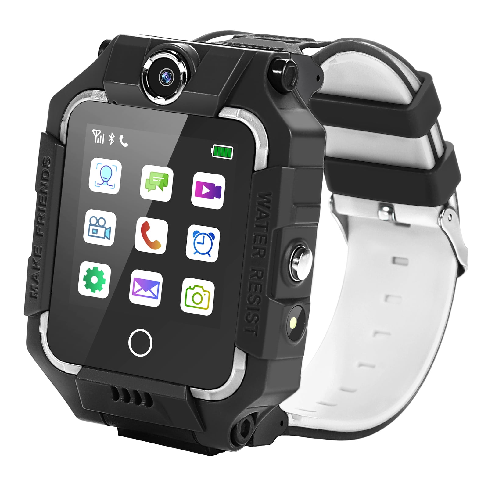 Topchances T5 Waterproof GPS Smart Watch for Kids, 4G Wifi Video Phone Call Camera SOS Alarm Geo-Fence Touch Screen Monitoring Health Steps Anti-Lost GPS Tracker Watches For Android IOS, Pink