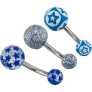 Surgical Steel Belly Button Ring Set
