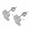 Silver, variant on 18K White Gold Plated Heart Stud Earring for Women, 925 Sterling Silver Post, Cubic Zirconia, Fashion Jewelry Gifts