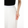 thumbnail image 5 of White Pleated Maxi Skirt Elastic Waist Band Ankle Length Skirt, 5 of 6